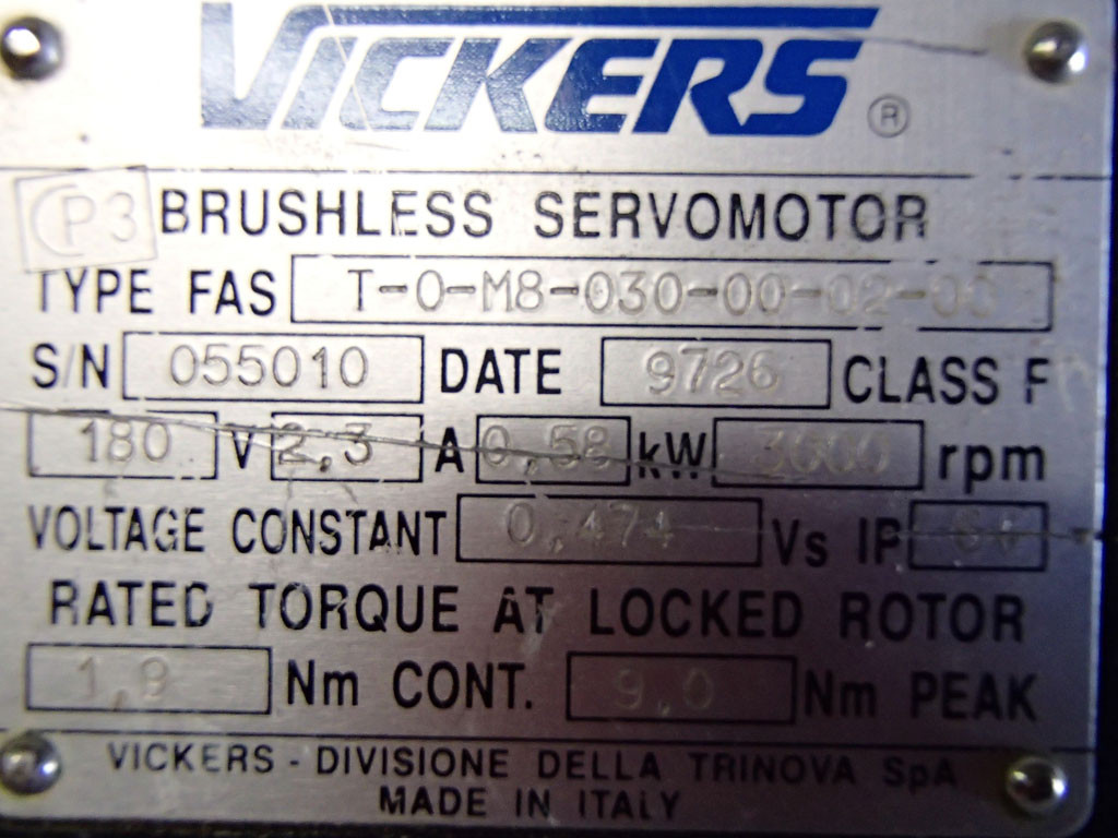 VICKERS T-0-M8-030-00-02-00