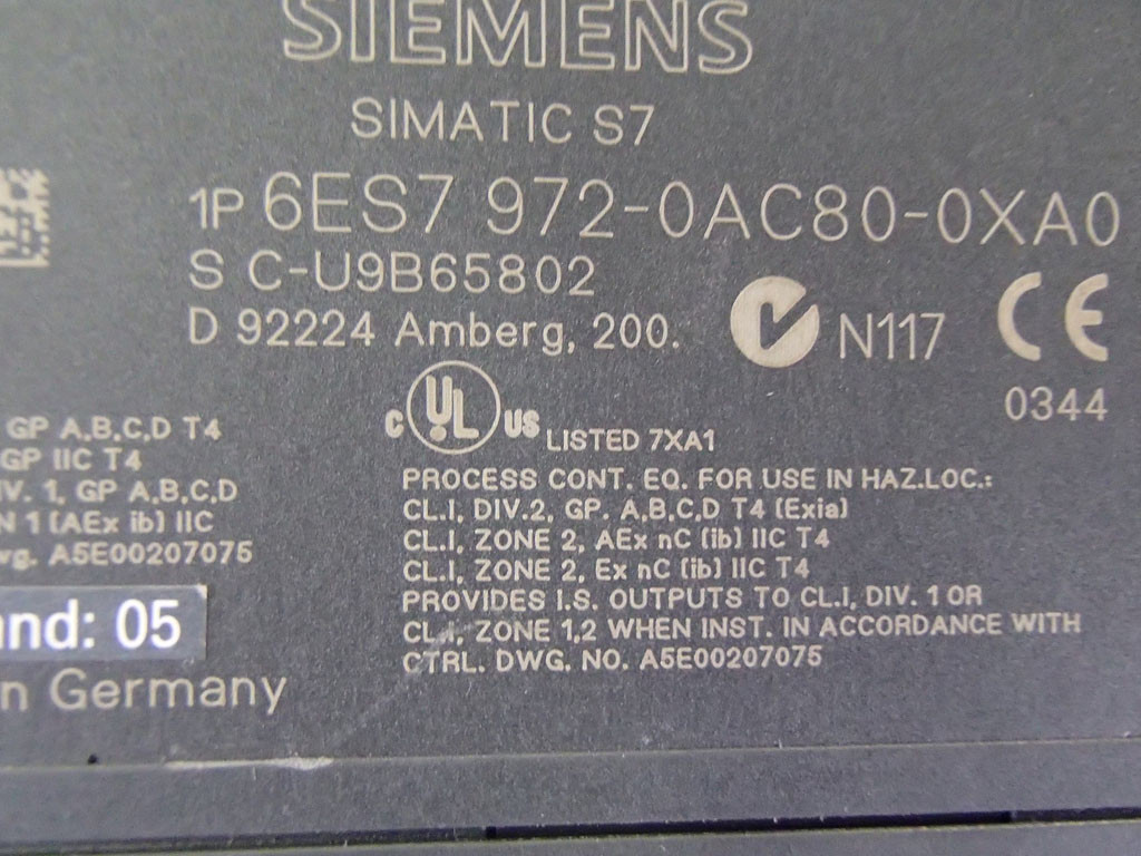 SIEMENS 6ES7972-0AC80-0XA0