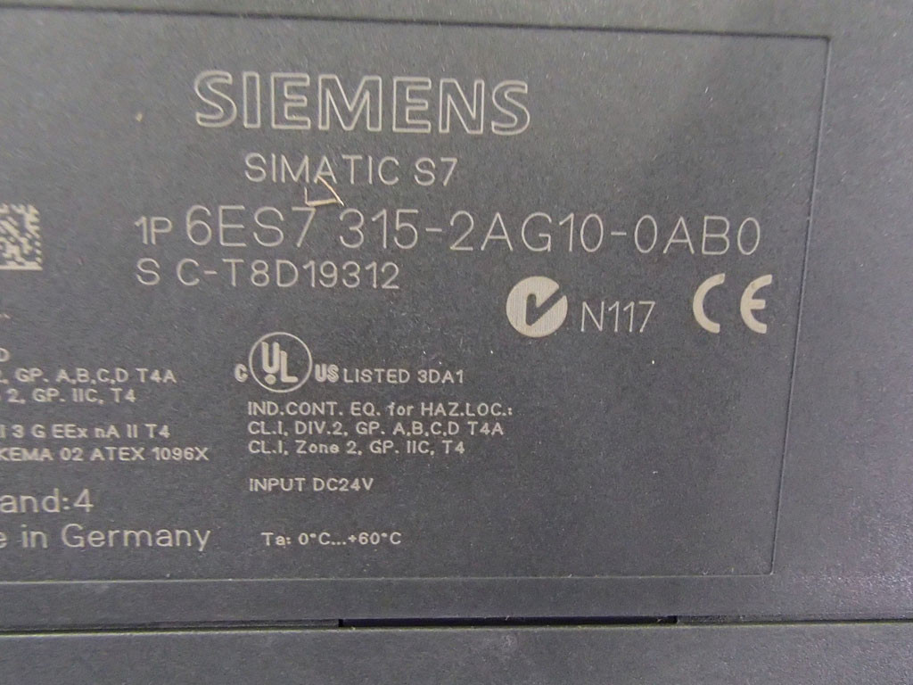 SIEMENS 6ES7315-2AG10-0AB0