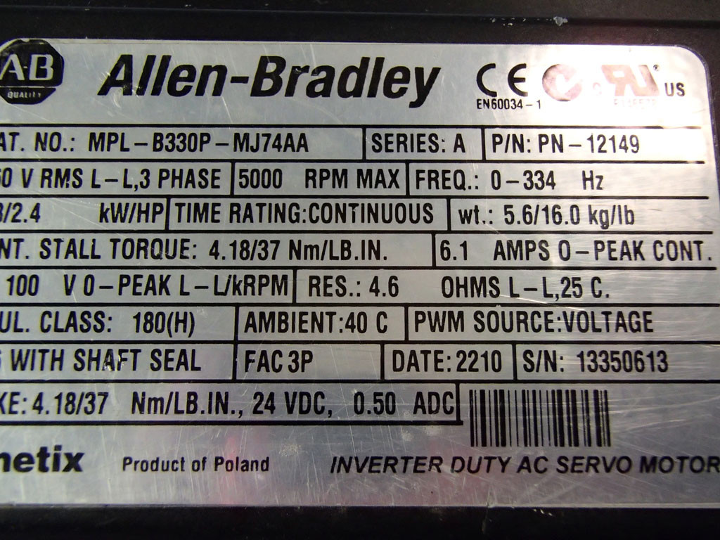 ALLEN-BRADLEY MPL-B330P-MJ74AA