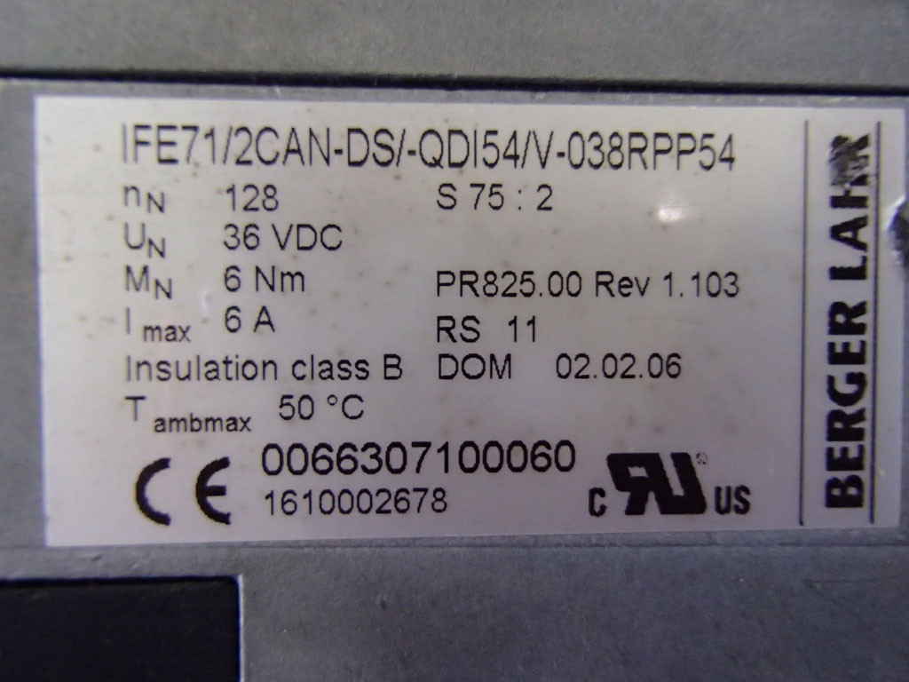 BERGER LAHR IFE71/2CAN-DS/-QDI54/V-038RPP54