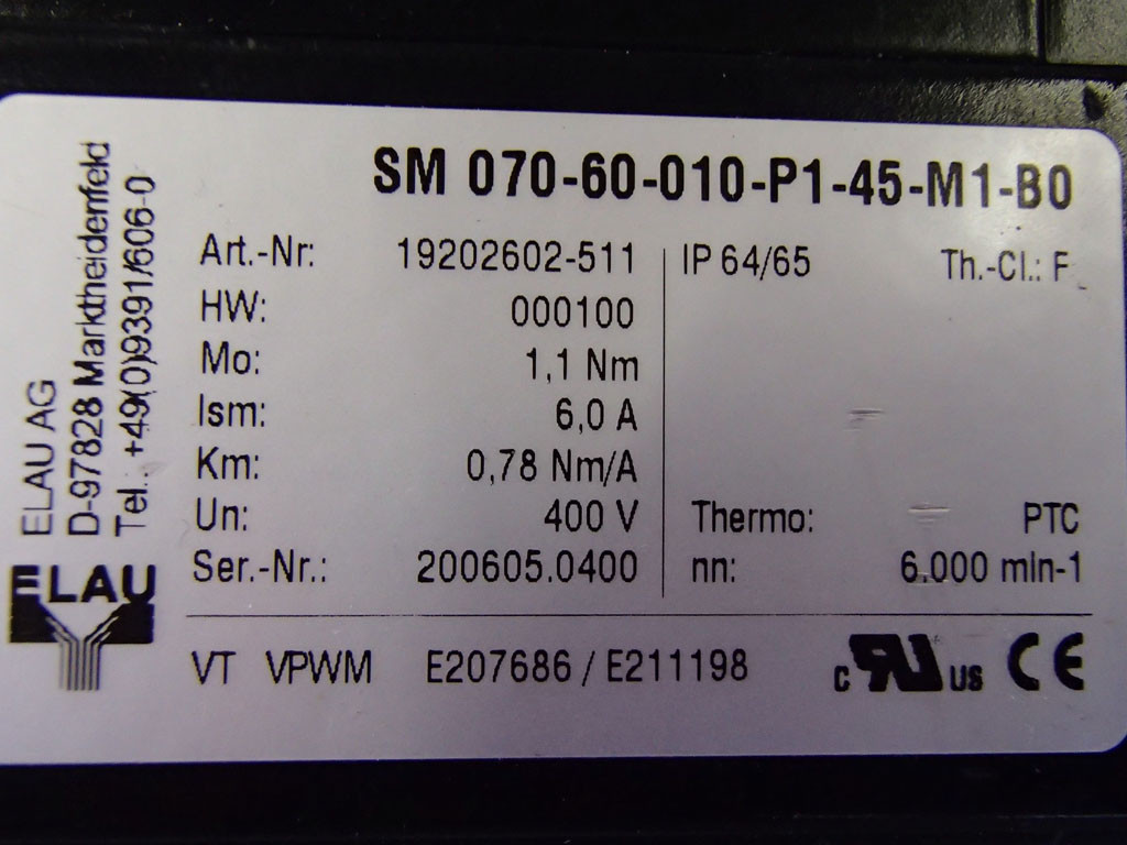ELAU SM070-60-010-P1-45-M1-B0