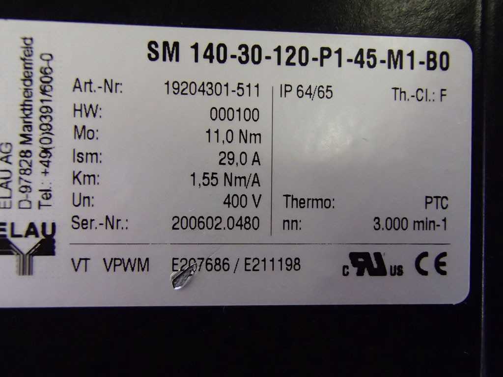 ELAU SM140-30-120-P1-45-M1-B0