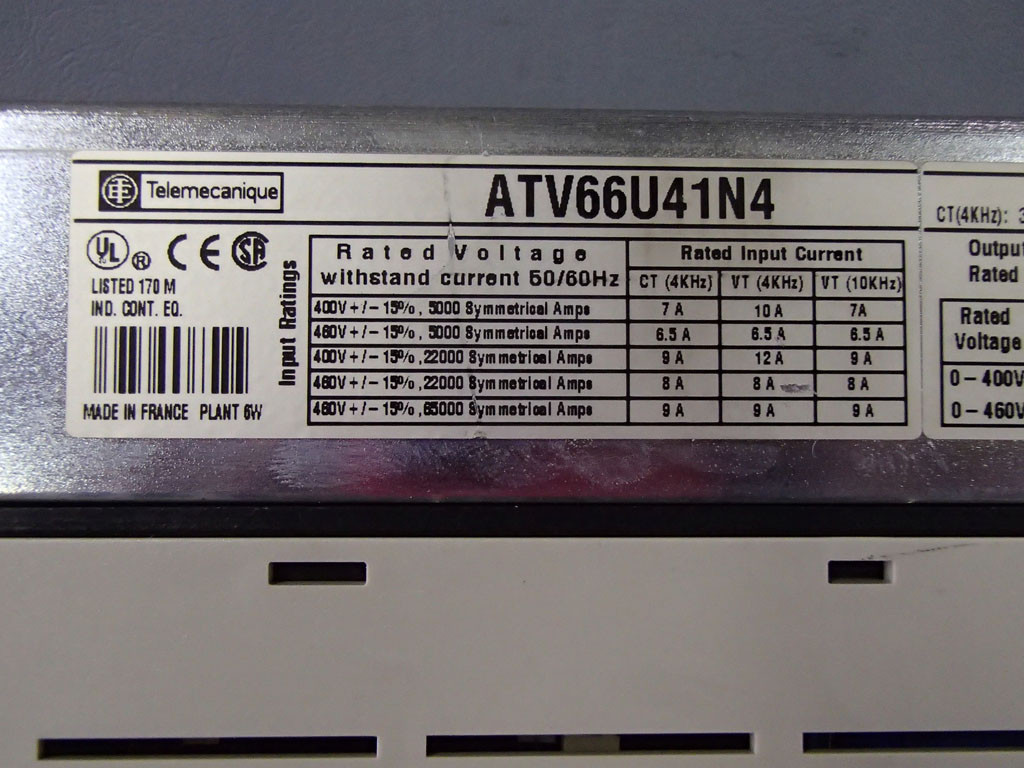 TÉLÉMÉCANIQUE  ATV66U41N4