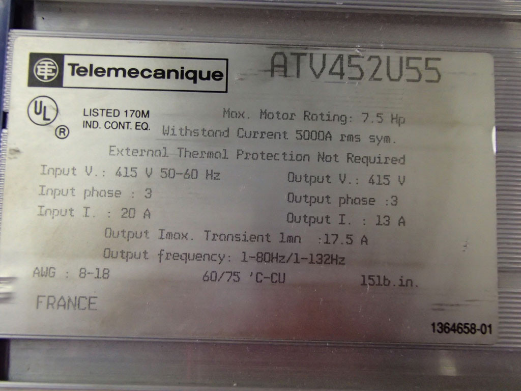 TÉLÉMÉCANIQUE  ATV452U55