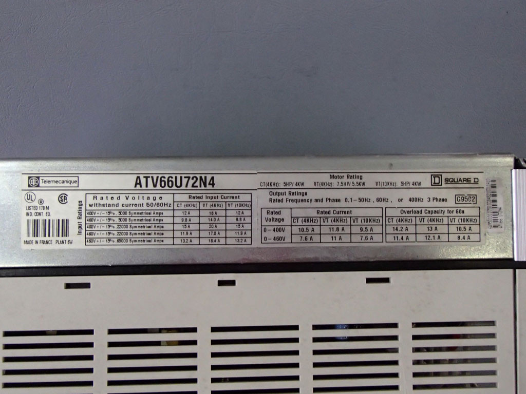 TÉLÉMÉCANIQUE  ATV66U72N4