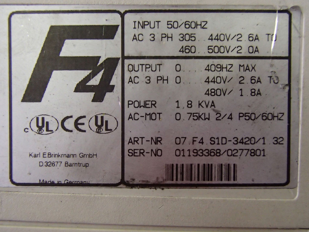 KEB 07F4S1D-3420/132