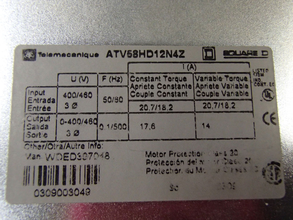 TÉLÉMÉCANIQUE  ATV58HD12N4