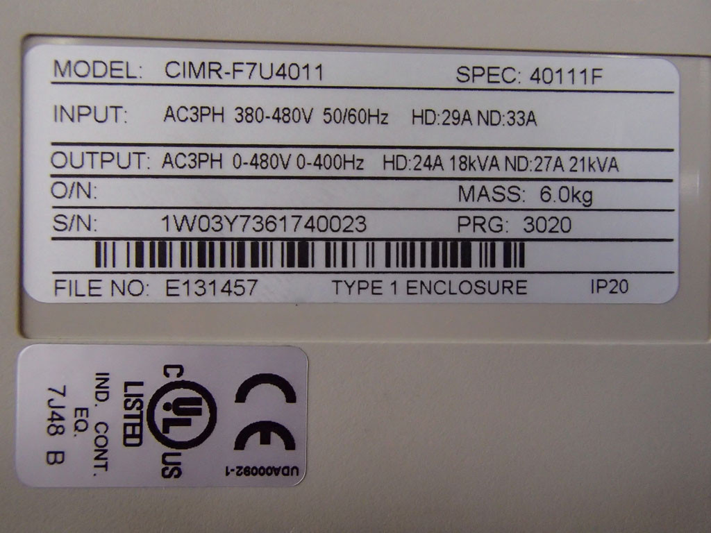 YASKAWA CIMR-F7U4011