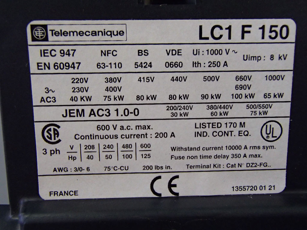 TÉLÉMÉCANIQUE  LC1F150