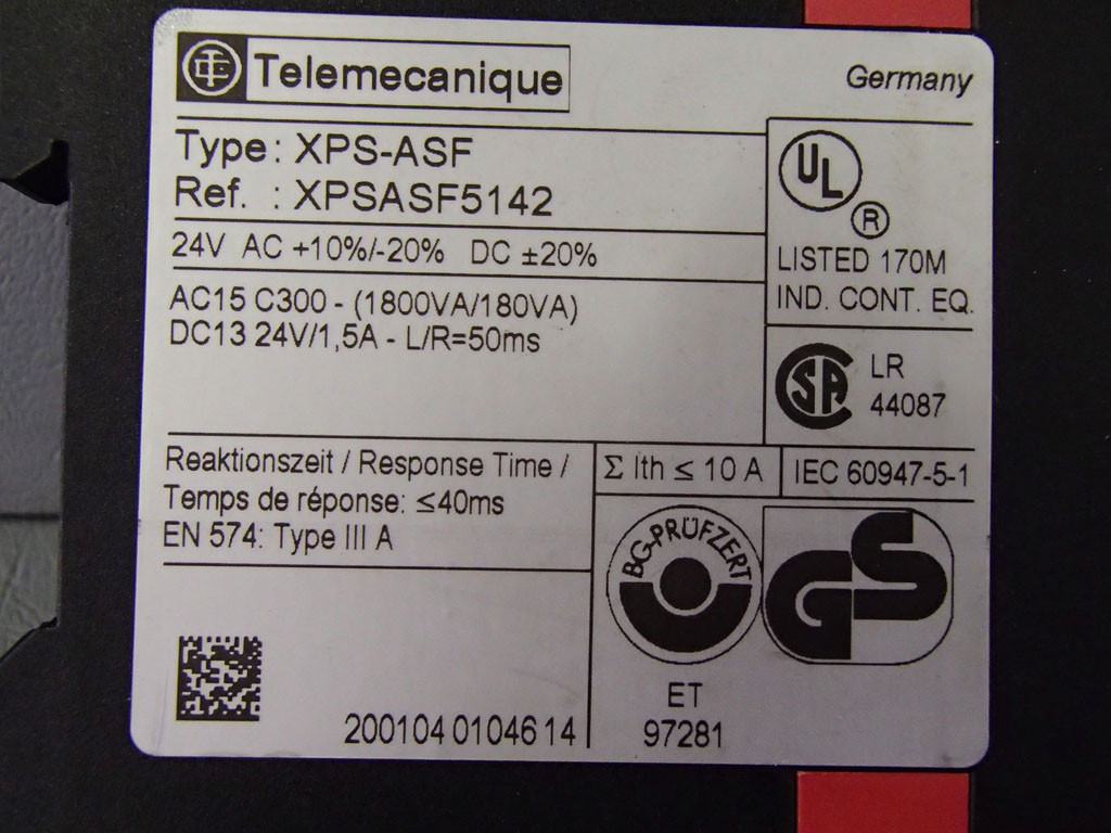 TÉLÉMÉCANIQUE  XPS-ASF5142