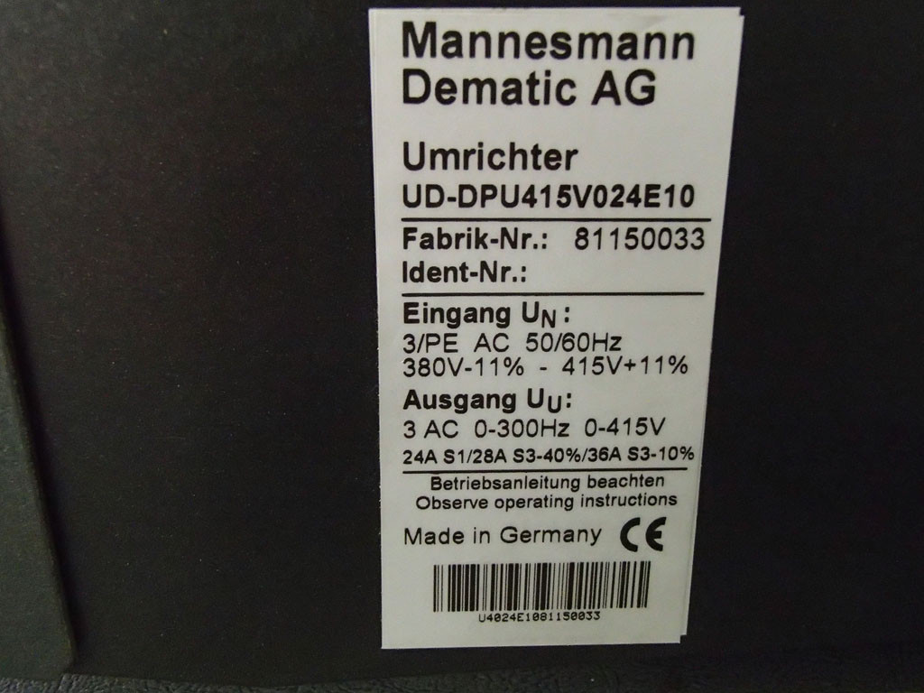 MANNESMANN DEMATIC UD-DPU415V024E10