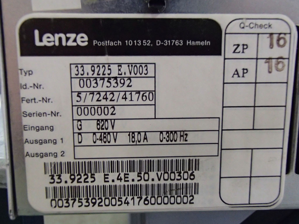 LENZE 33.9225E.V003