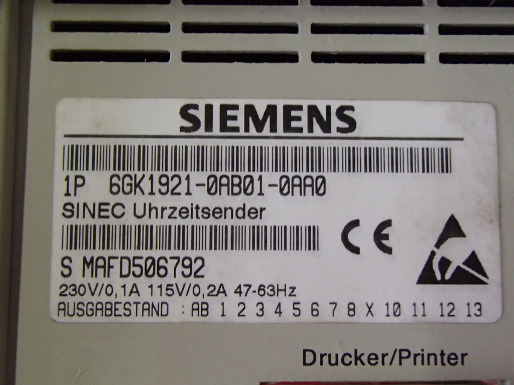 SIEMENS 6GK1921-0AB01-0AA0
