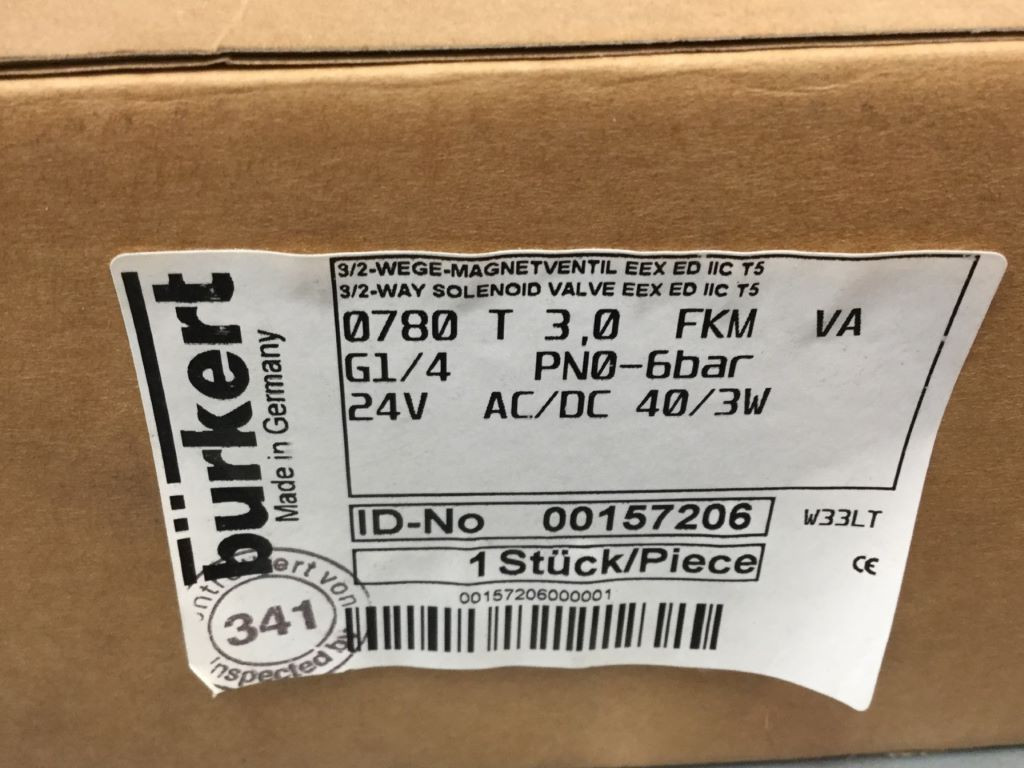 BURKERT 0780T3.0FKMVA
