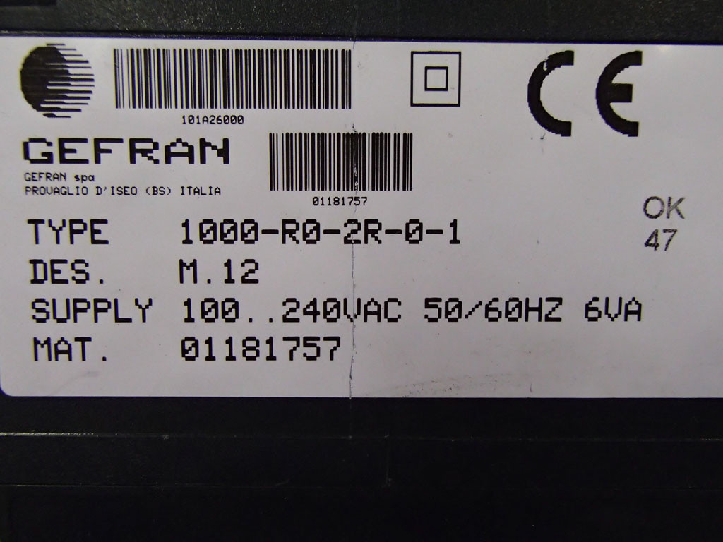 GEFRAN 1000-R0-2R-0-1