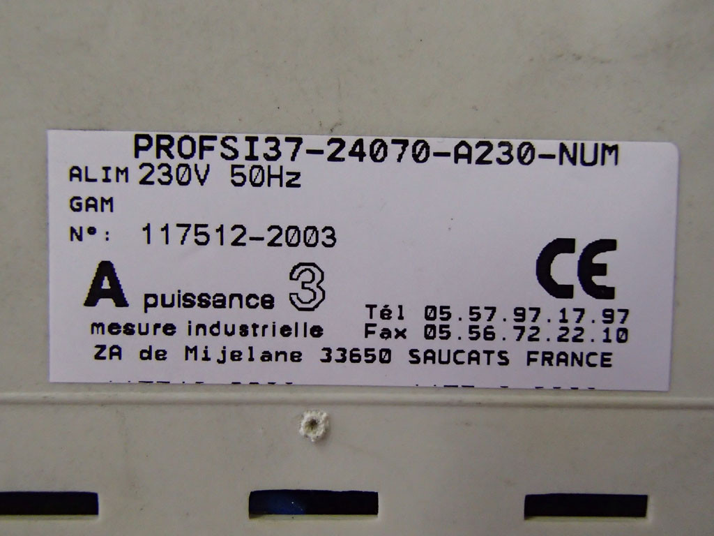 A PUISSANCE 3 PROFSI37-24070-A230-NUM