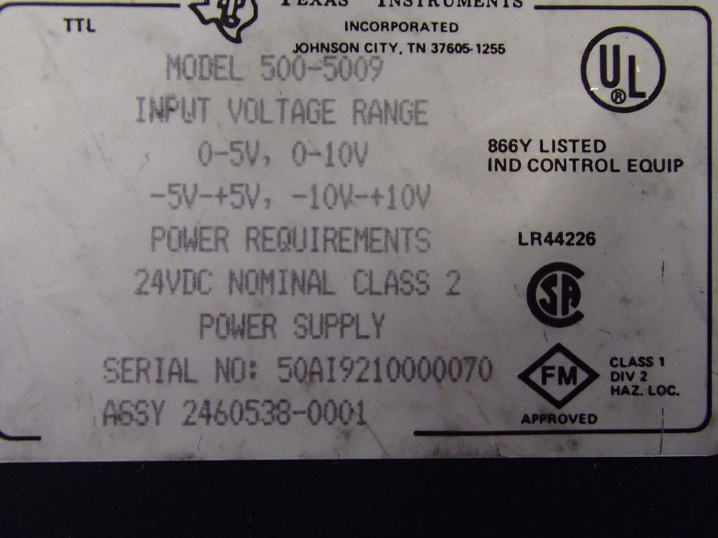 TEXAS INSTRUMENTS 500-5009