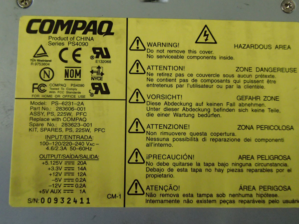 COMPAQ PS-6231-2A