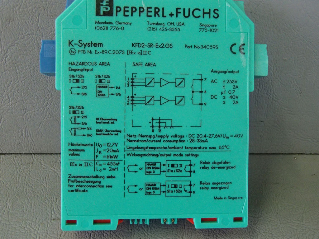 PEPPERL+FUCHS KFD2-SR-EX2.GS