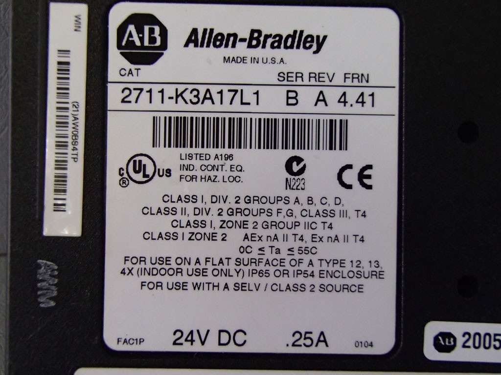 ALLEN-BRADLEY 2711-K3A17L1