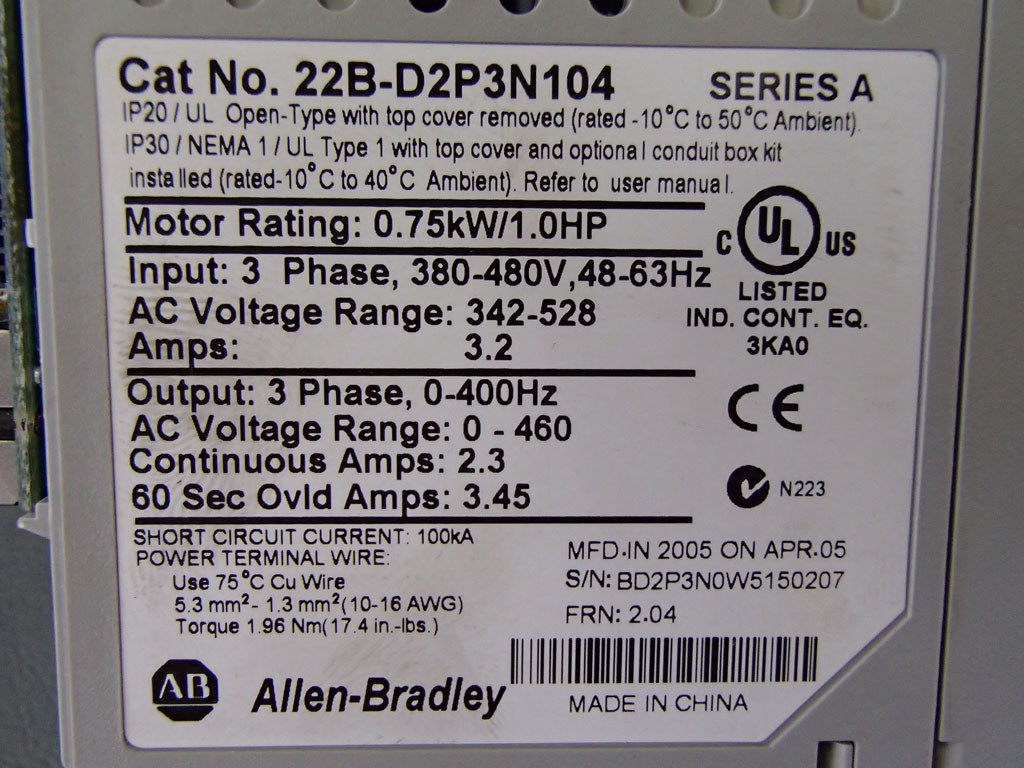 ALLEN-BRADLEY 22B-D2P3N104