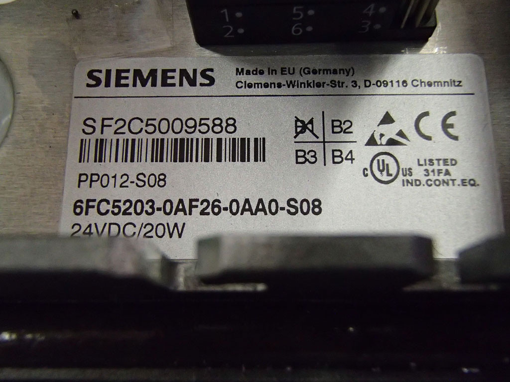 SIEMENS 6FC5203-0AF26-0AA0-S08