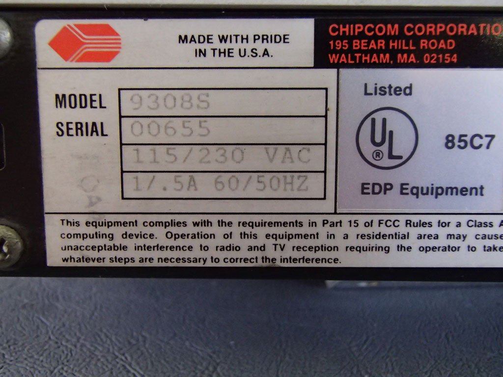 CHIPCOM CORPORATION 9308S