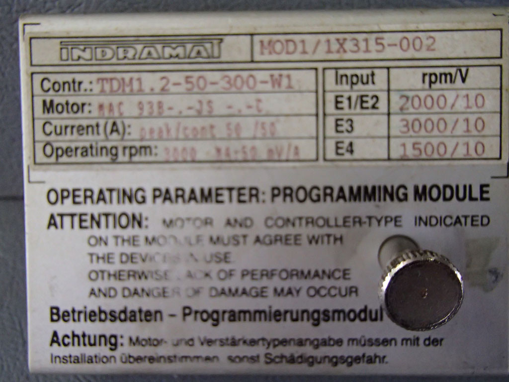 INDRAMAT MOD1/1X315-002