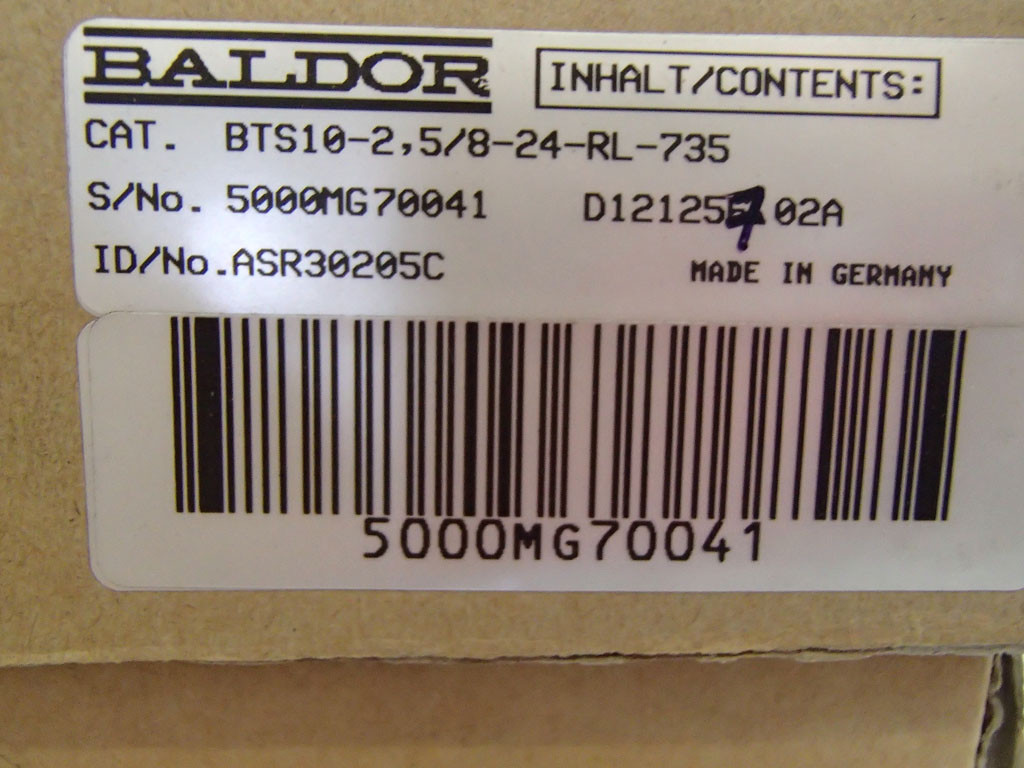 BALDOR BTS10-2.5/8-24-RL-735