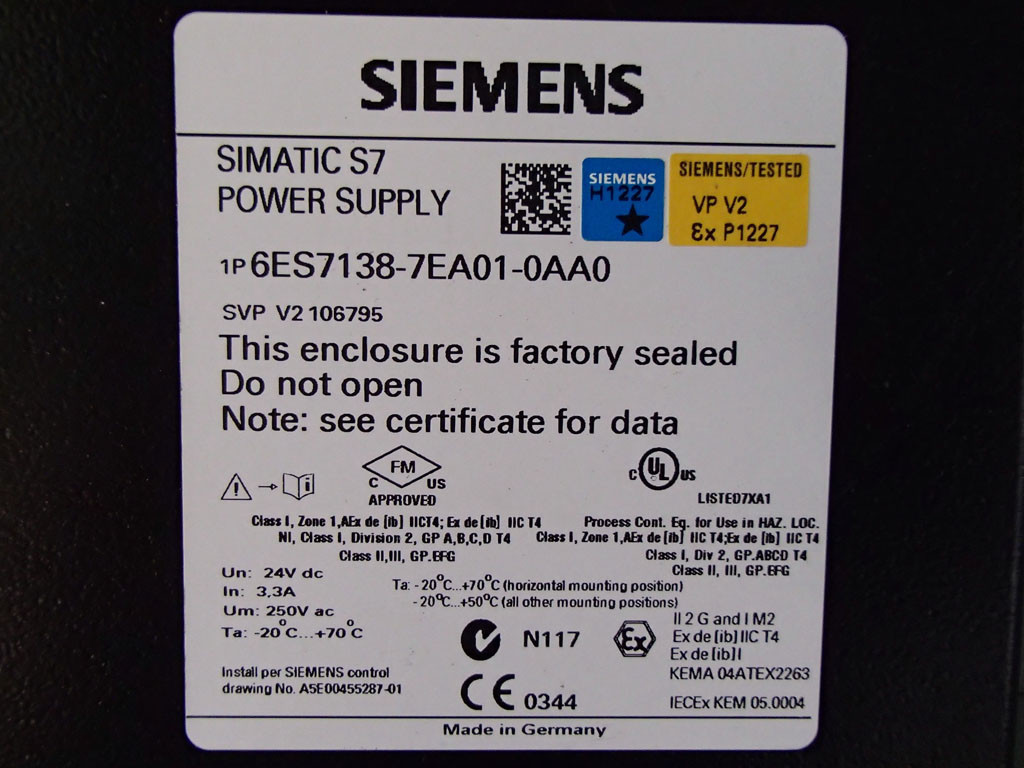 SIEMENS 6ES7138-7EA01-0AA0