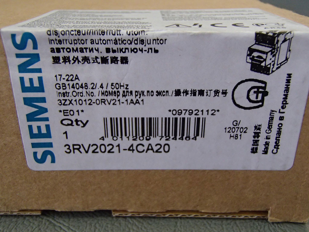 SIEMENS 3RV2021-4CA20