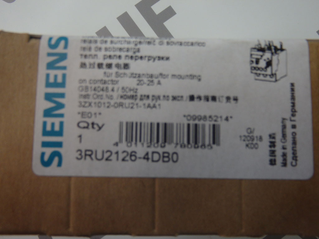 SIEMENS 3RU2126-4DB0