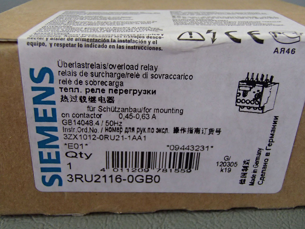 SIEMENS 3RU2116-0GB0