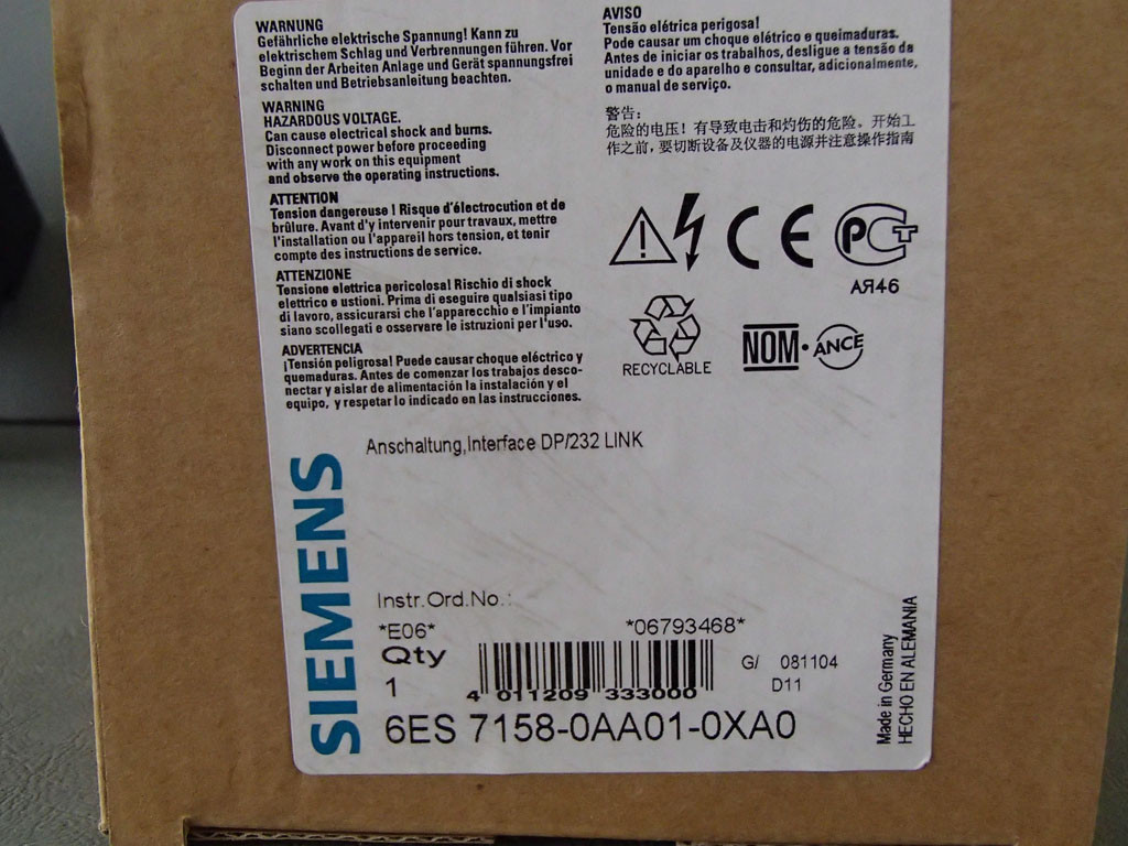 SIEMENS 6ES7158-0AA01-0XA0