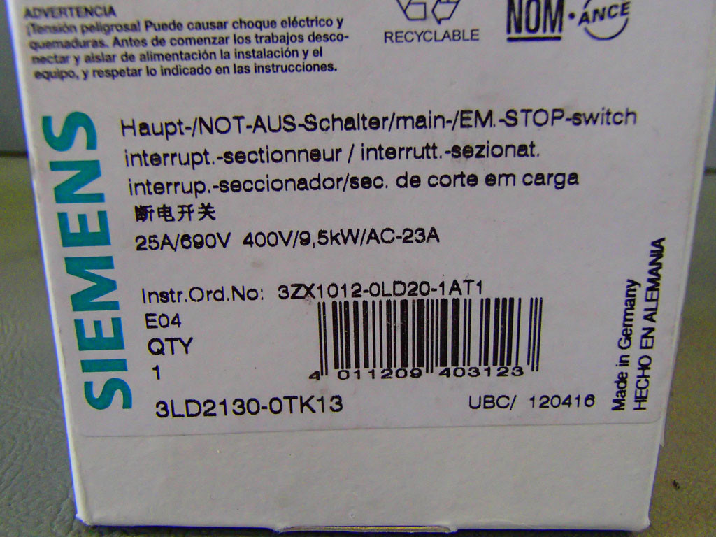 SIEMENS 3LD2130-0TK13