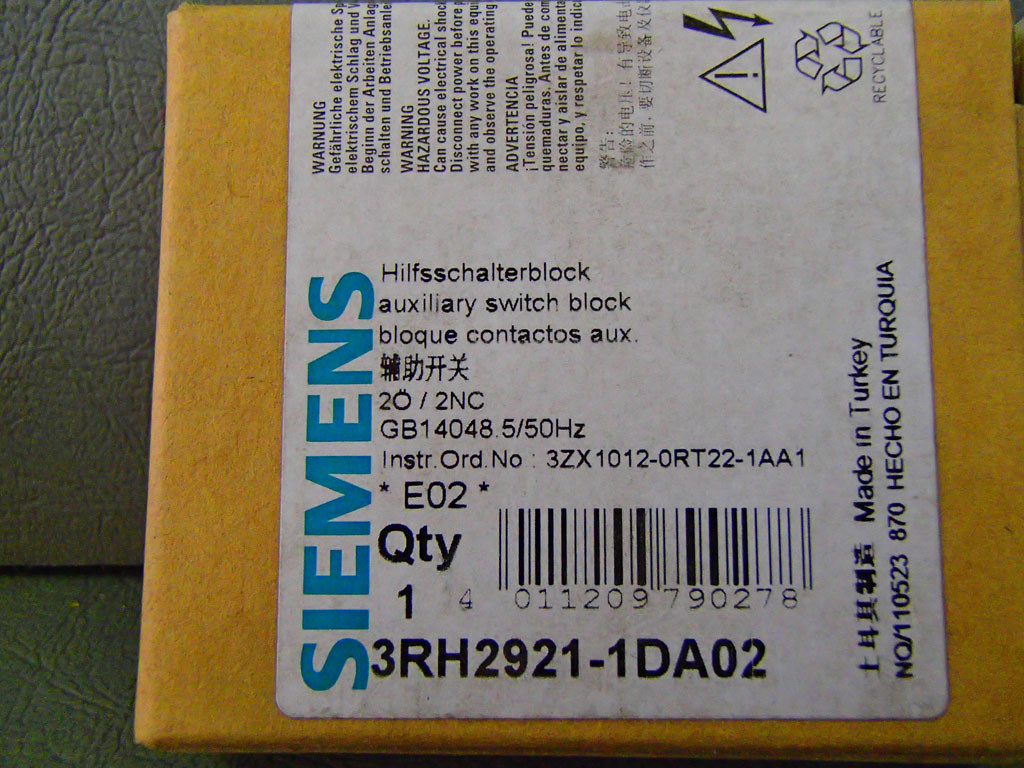 SIEMENS 3RH2921-1DA02