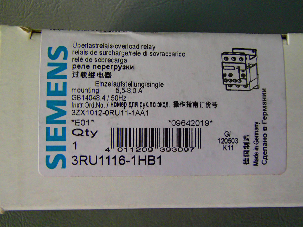 SIEMENS 3RU1116-1HB1