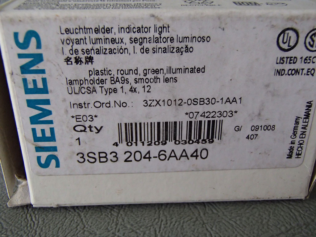 SIEMENS 3SB3204-6AA40