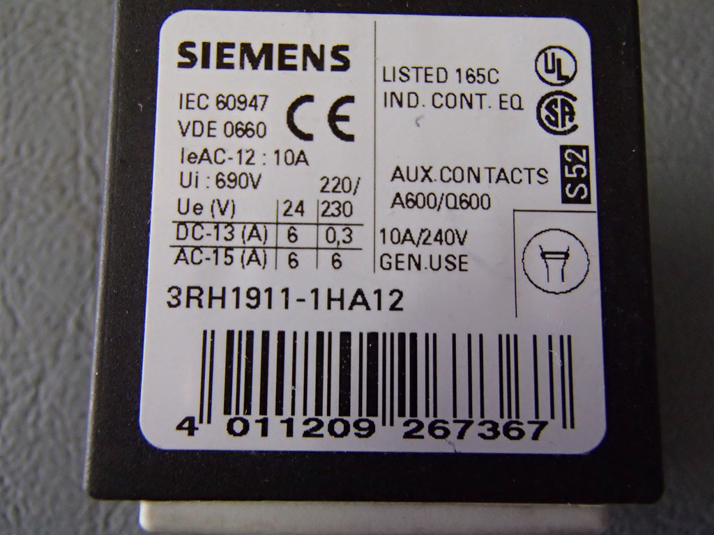 SIEMENS 3RH1911-1HA12