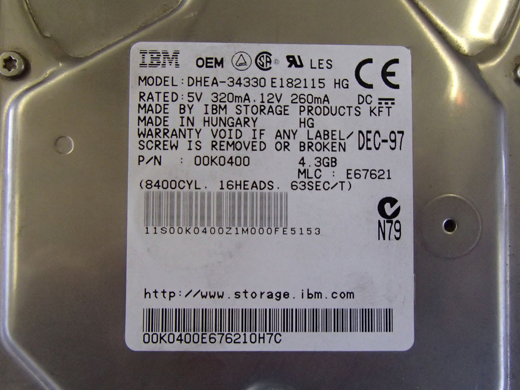 IBM DHEA-34330EI82115HG