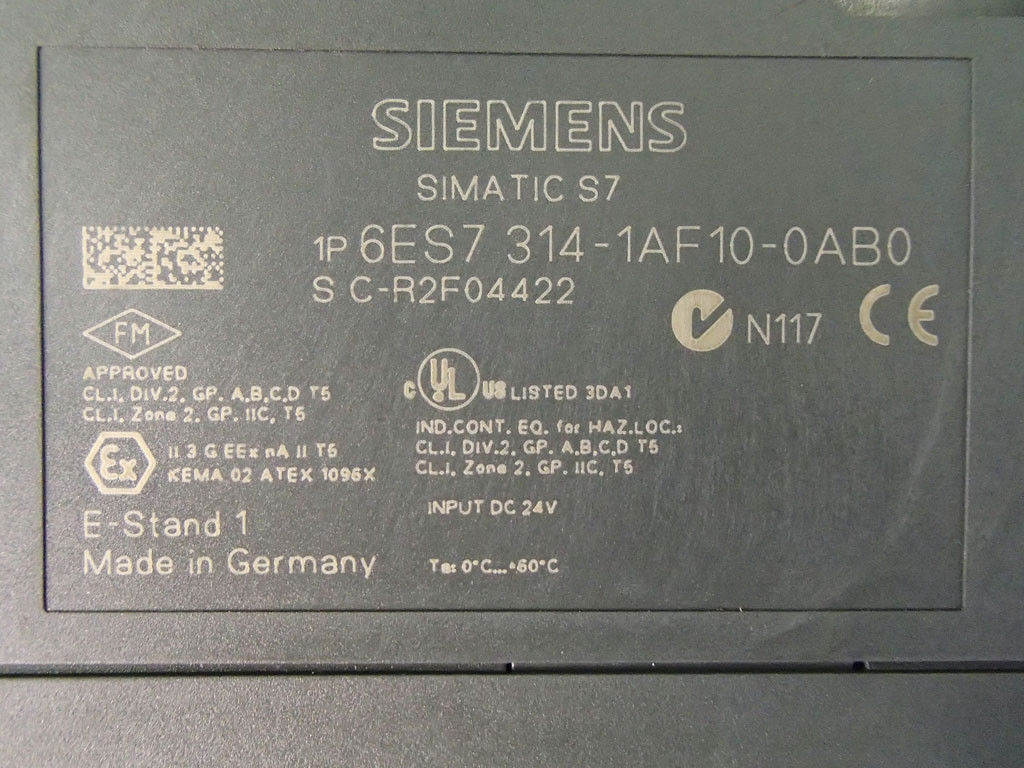 SIEMENS 6ES7314-1AF10-0AB0
