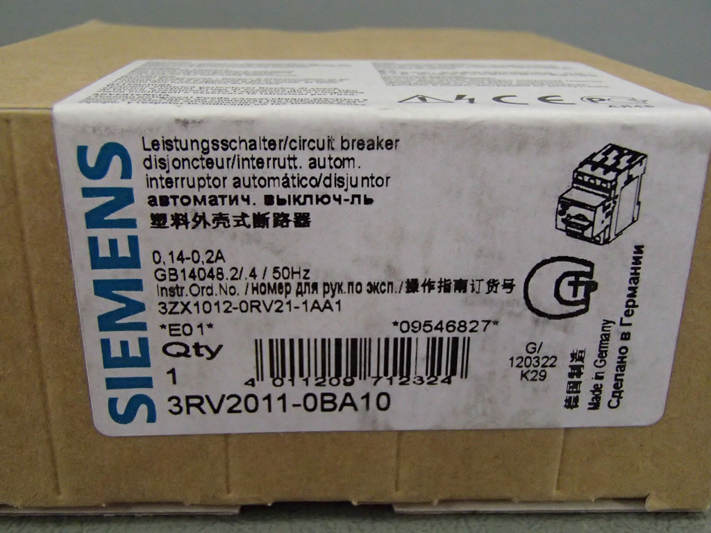 SIEMENS 3RV2011-0BA10