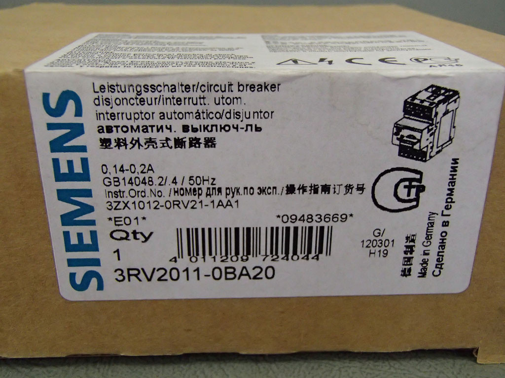 SIEMENS 3RV2011-0BA20