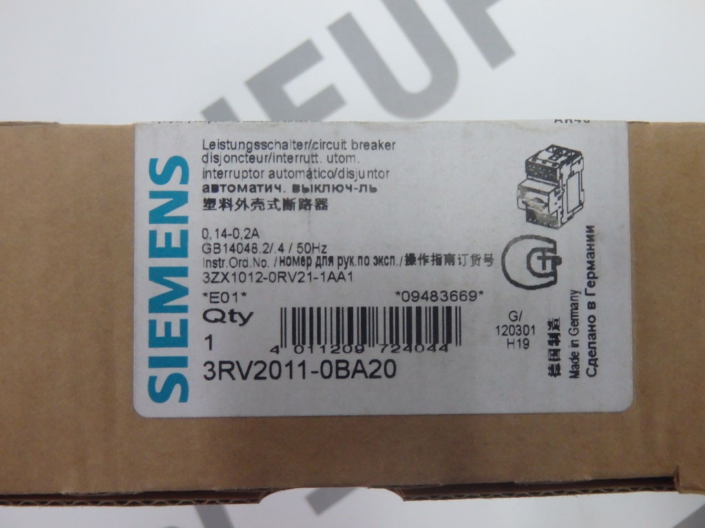 SIEMENS 3RV2011-0BA20