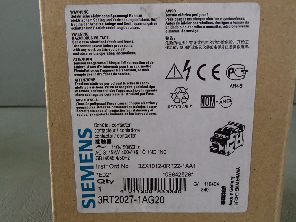 SIEMENS 3RT2027-1AG20