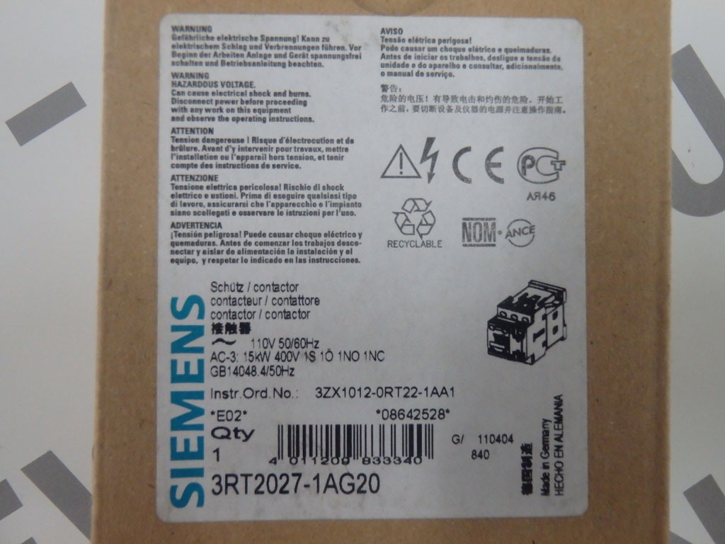 SIEMENS 3RT2027-1AG20