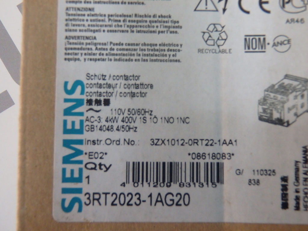 SIEMENS 3RT2023-1AG20