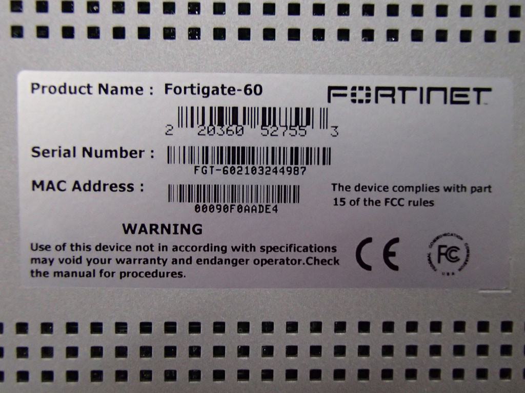 FORTINET FORTIGATE-60