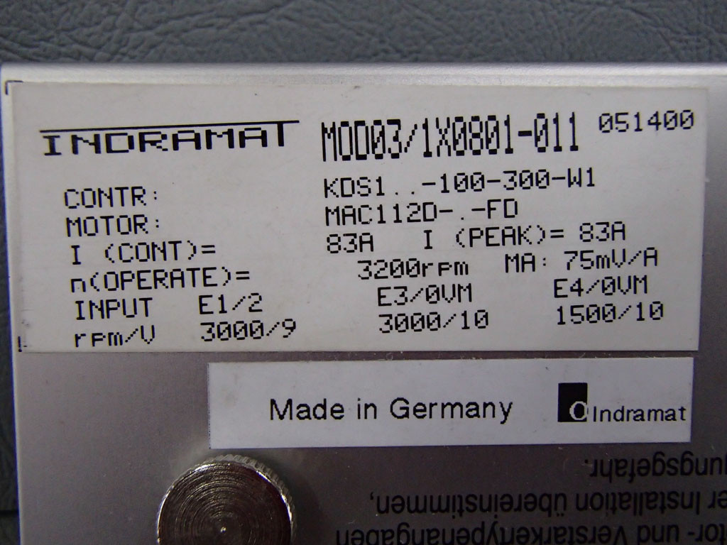 INDRAMAT MOD03/1X0801-011